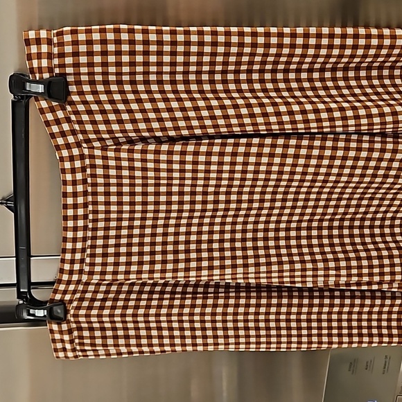 💕REFORMATION💕 Hermosa Skirt ~ Chestnut Check 12 NWOT - Picture 10 of 13